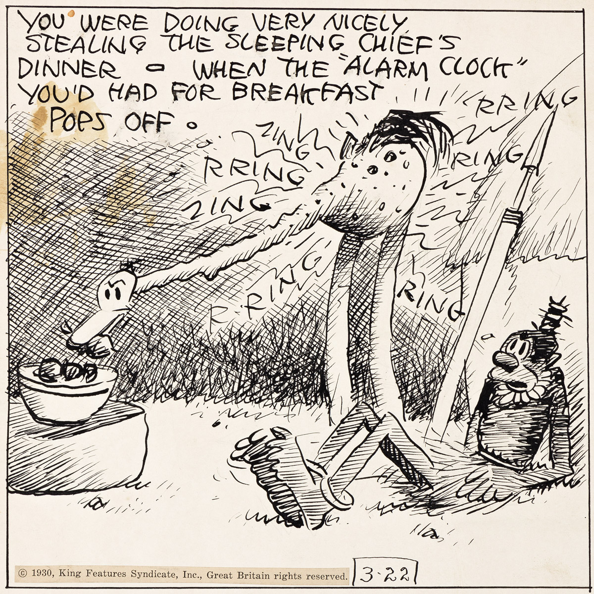GEORGE HERRIMAN (1880-1944) Two Embarrassing Moments / Bernie Burns comic strips.